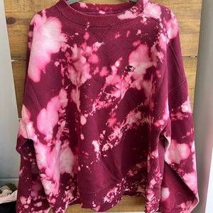Pink tie dye oversized sweater